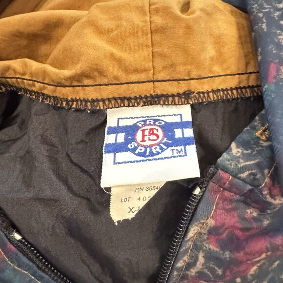 Vintage Pro Spirit 1/2 Zip Windbreaker Jacket Men’s XL Black – Retro 90s Style - Picture 8 of 10